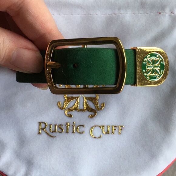 Rustic Cuff Kelly Green Suede Bracelet! - Picture 9 of 9